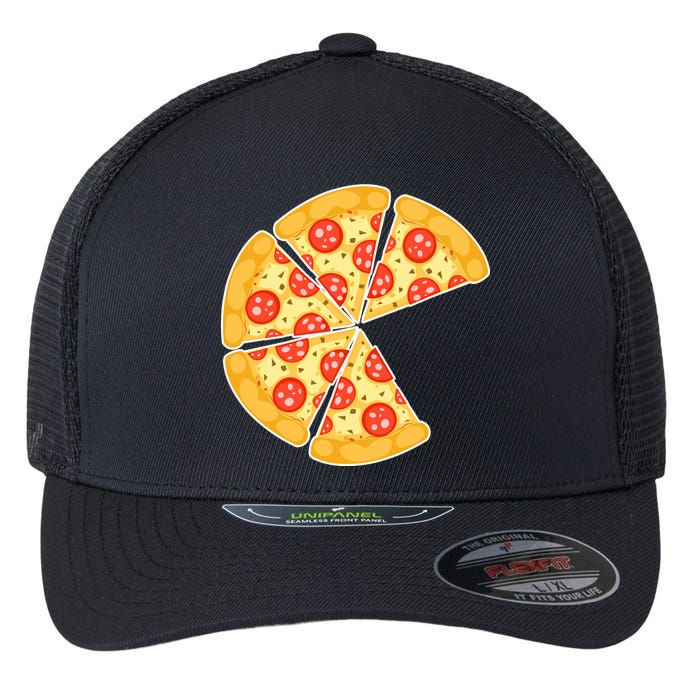 Family Matching Pizza With Missing Slice Parents Flexfit Unipanel Trucker Cap