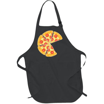 Family Matching Pizza With Missing Slice Parents Full-Length Apron With Pockets