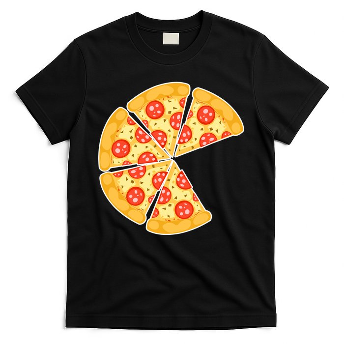 Family Matching Pizza With Missing Slice Parents T-Shirt