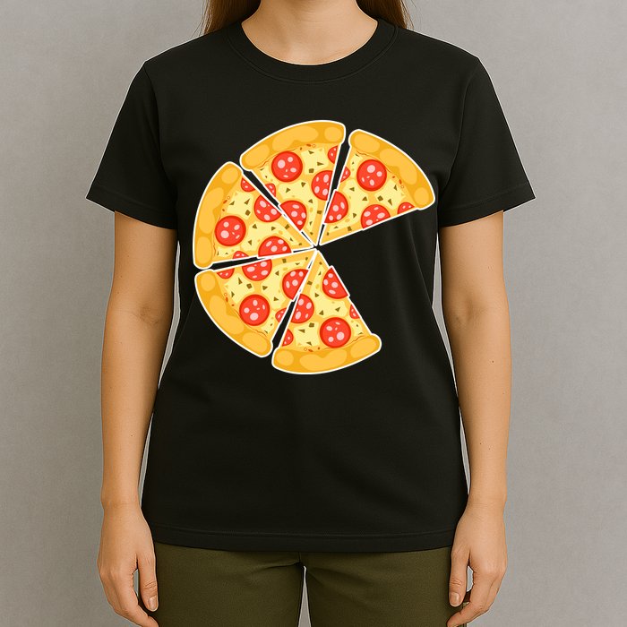Family Matching Pizza With Missing Slice Parents T-Shirt