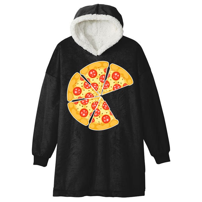 Family Matching Pizza With Missing Slice Parents Hooded Wearable Blanket