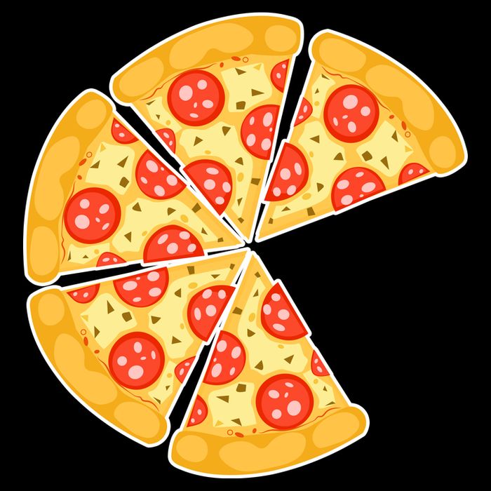Family Matching Pizza With Missing Slice Parents Button