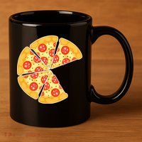 Family Matching Pizza With Missing Slice Parents 11oz C Handle Ceramic Mug