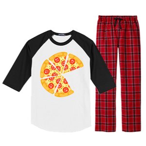 Family Matching Pizza With Missing Slice Parents Raglan Sleeve Pajama Set