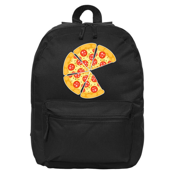 Family Matching Pizza With Missing Slice Parents 16 in Basic Backpack