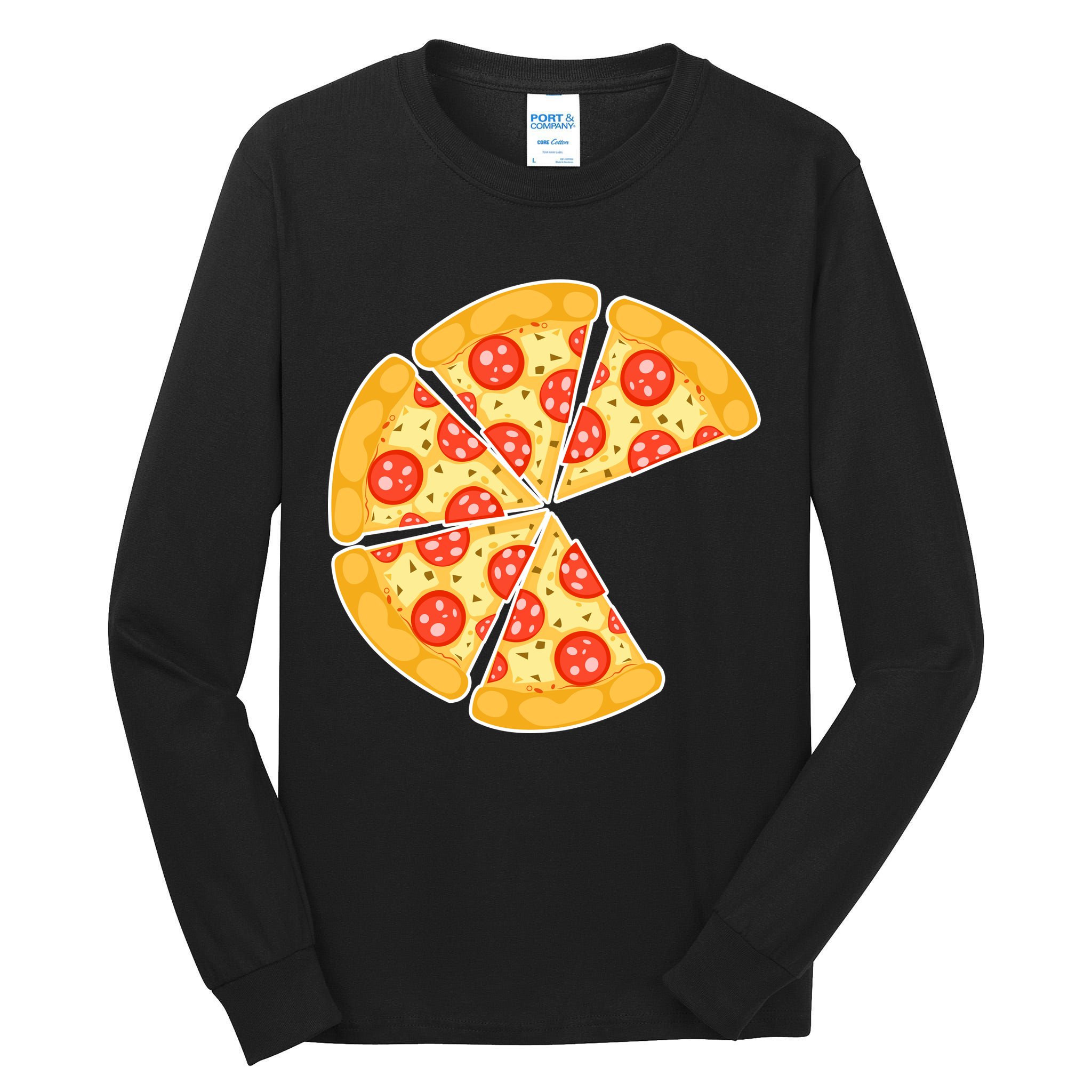 Family Matching Pizza With Missing Slice Parents Tall Long Sleeve T-Shirt