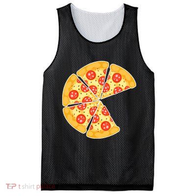 Family Matching Pizza With Missing Slice Parents Mesh Reversible Basketball Jersey Tank