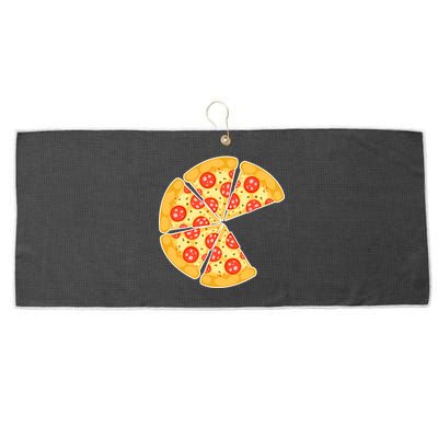 Family Matching Pizza With Missing Slice Parents Large Microfiber Waffle Golf Towel