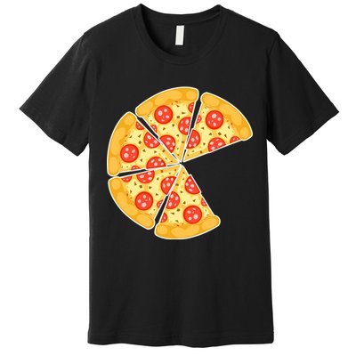 Family Matching Pizza With Missing Slice Parents Premium T-Shirt