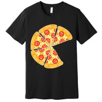 Family Matching Pizza With Missing Slice Parents Premium T-Shirt