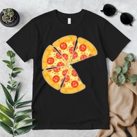 Family Matching Pizza With Missing Slice Parents Premium T-Shirt