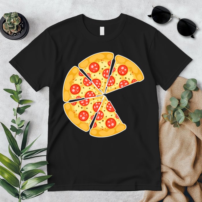 Family Matching Pizza With Missing Slice Parents Premium T-Shirt