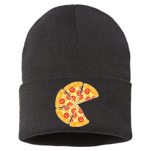 Family Matching Pizza With Missing Slice Parents Sustainable Knit Beanie