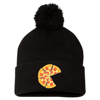 Family Matching Pizza With Missing Slice Parents Pom Pom 12in Knit Beanie