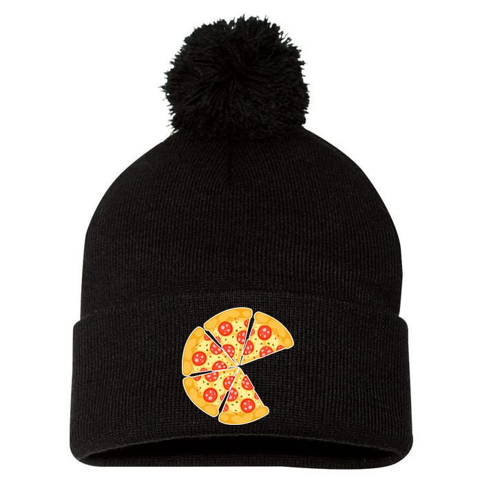 Family Matching Pizza With Missing Slice Parents Pom Pom 12in Knit Beanie