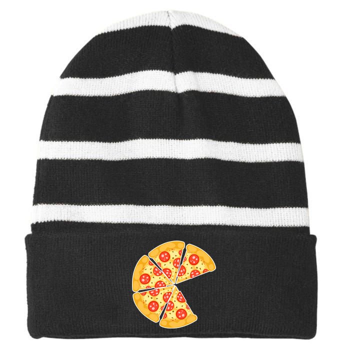 Family Matching Pizza With Missing Slice Parents Striped Beanie with Solid Band