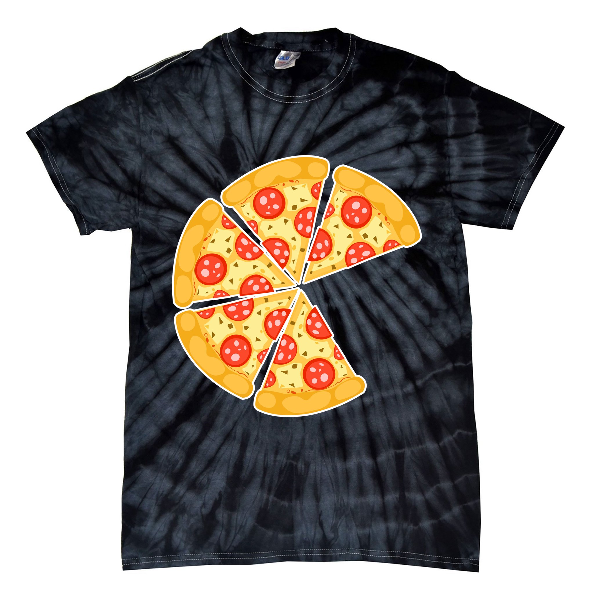 Family Matching Pizza With Missing Slice Parents Tie-Dye T-Shirt