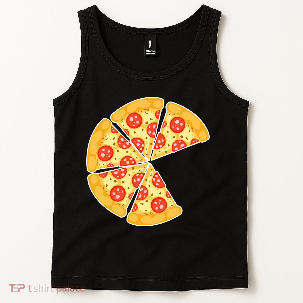 Family Matching Pizza With Missing Slice Parents Tank Top