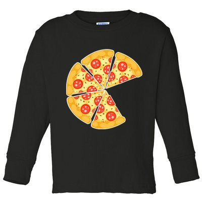 Family Matching Pizza With Missing Slice Parents Toddler Long Sleeve Shirt