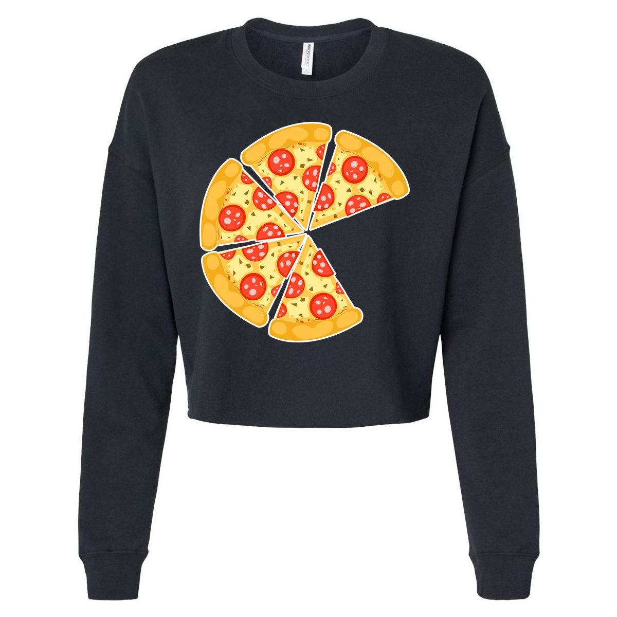 Family Matching Pizza With Missing Slice Parents Cropped Pullover Crew