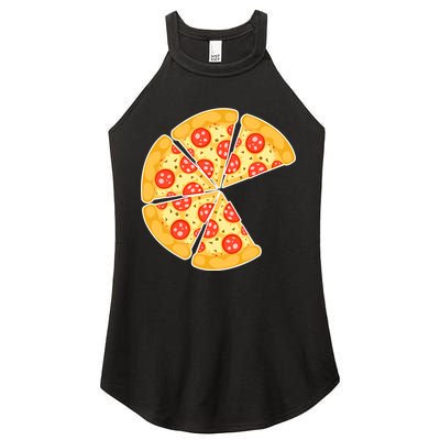 Family Matching Pizza With Missing Slice Parents Women's Perfect Tri Rocker Tank