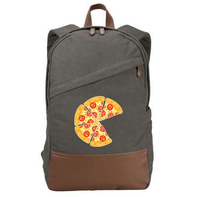 Family Matching Pizza With Missing Slice Parents Cotton Canvas Backpack