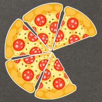 Family Matching Pizza With Missing Slice Parents Cotton Canvas Backpack