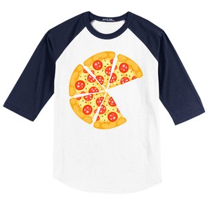 Family Matching Pizza With Missing Slice Parents Baseball Sleeve Shirt