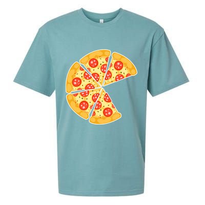 Family Matching Pizza With Missing Slice Parents Sueded Cloud Jersey T-Shirt