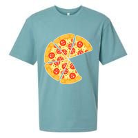 Family Matching Pizza With Missing Slice Parents Sueded Cloud Jersey T-Shirt