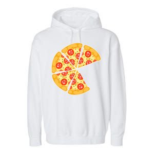 Family Matching Pizza With Missing Slice Parents Garment-Dyed Fleece Hoodie