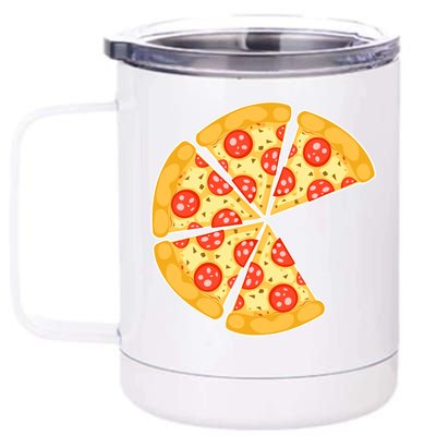 Family Matching Pizza With Missing Slice Parents 12 oz Stainless Steel Tumbler Cup