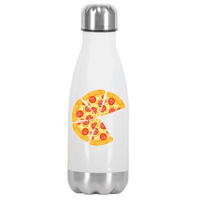 Family Matching Pizza With Missing Slice Parents Stainless Steel Insulated Water Bottle