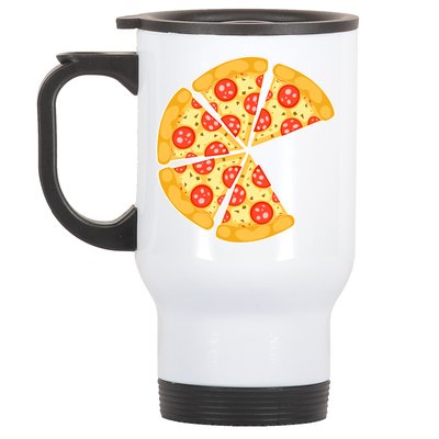 Family Matching Pizza With Missing Slice Parents Stainless Steel Travel Mug