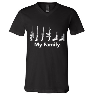 Family Of Guns V-Neck T-Shirt