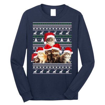 Family Of Kittens Ugly Christmas Sweater Long Sleeve Shirt