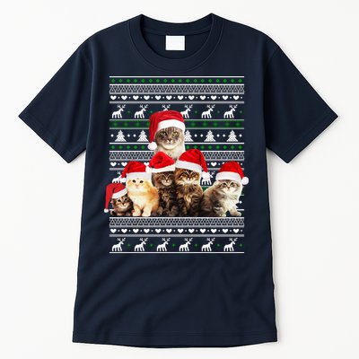 Family Of Kittens Ugly Christmas Sweater Tall T-Shirt