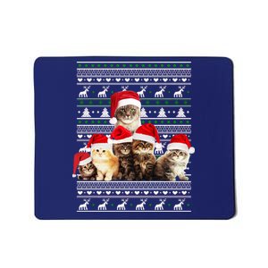 Family Of Kittens Ugly Christmas Sweater Mousepad