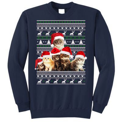 Family Of Kittens Ugly Christmas Sweater Tall Sweatshirt