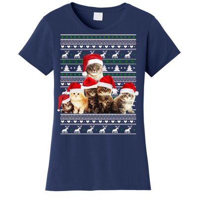 Family Of Kittens Ugly Christmas Sweater Women's T-Shirt