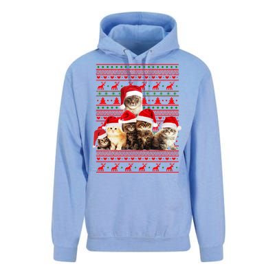 Family Of Kittens Ugly Christmas Sweater Unisex Surf Hoodie