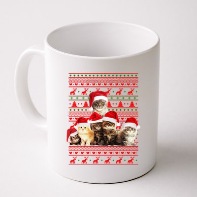 Family Of Kittens Ugly Christmas Sweater Coffee Mug