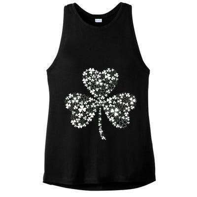 Family Of Shamrocks Cloverleaf Ladies PosiCharge Tri-Blend Wicking Tank