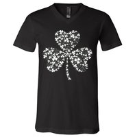 Family Of Shamrocks Cloverleaf V-Neck T-Shirt