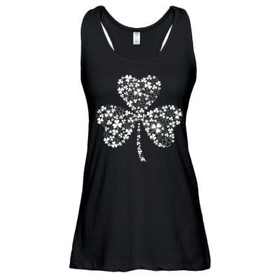 Family Of Shamrocks Cloverleaf Ladies Essential Flowy Tank