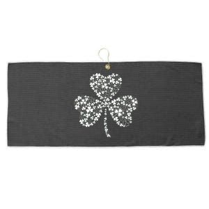 Family Of Shamrocks Cloverleaf Large Microfiber Waffle Golf Towel