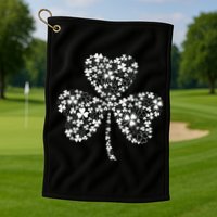 Family Of Shamrocks Cloverleaf Golf Towel