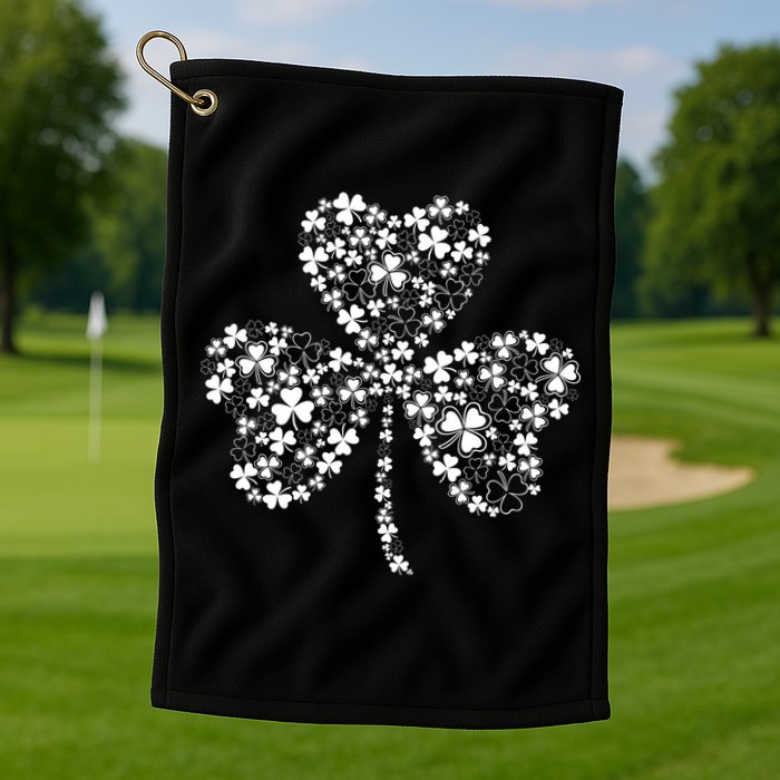 Family Of Shamrocks Cloverleaf Golf Towel
