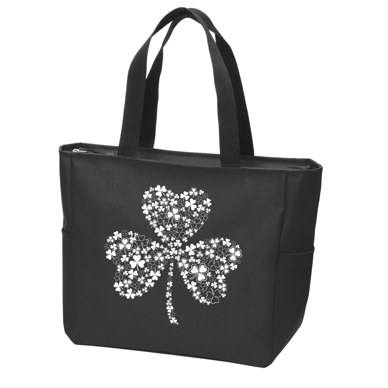 Family Of Shamrocks Cloverleaf Zip Tote Bag