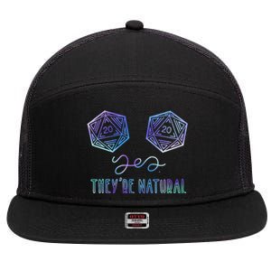 Fantasy Art Nerdy Gaming Yes They're Natural 7 Panel Mesh Trucker Snapback Hat